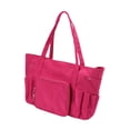 thumbnail image 1 of Bolsa de almacenamiento para lanas, bolso de hombro tejido, regalo para principiantes, organizador de hilo resistente, multifunción para accesorios de Rosa, 1 of 8