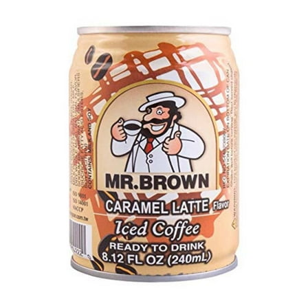 Mr. Brown Iced Coffee, Caramel Latte, 8.12 Fluid Ounce