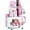 WHITE, variant on White 3-Tier Utility Storage Cart with Wheels and Hooks for Yoga Mats and Fitness Gear