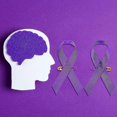 thumbnail image 2 of Purple Awareness Ribbon Pins Purple Ribbon Lapel Pins Purple Satin Fabric Ribbons With Safety Pins For Women Girls 100pcs, 2 of 3