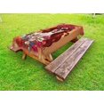 thumbnail image 1 of Day Of The Dead Outdoor Tablecloth, Dia de Los Muertos Spanish Culture Mexican Festive Skull Art, Decorative Washable Fabric Picnic Table Cloth, 58 X 84 Inches,Cinnamon Magenta Maroon, by Ambesonne, 1 of 2