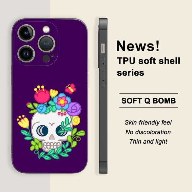 Proteja su iPhone con una elegante funda de goma TPU con patrón de dibujos animados