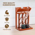 thumbnail image 4 of Escurridor vertical para botellas de madera de caucho Nabytok con 9 ganchos, 4 of 8