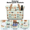 thumbnail image 2 of Tote Bag for Women - Lovely Dog Breeds Shoulder Bag - Large Utility Work Duffle Bag with Zipper Handbag for Travel, Work, Sprots, 2 of 5