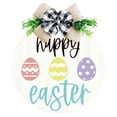 thumbnail image 3 of GeBuSn Set Of 5 Easter Bunny Wooden Welcome Signs Round Hanging Door Decorations With Floral Wreaths Spring For Front Porch And Home 1pc （A）, 3 of 10
