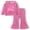 Pink, variant on Barbie Girls Outfit Set Barbie Applique Graphic Hoodie Flare Pants Velour 2 Piece Kids Clothes 2T-9Y