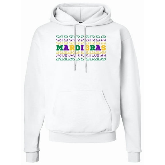 Inktastic Mardi Gras Mirror Words Adult Hoodie Sweatshirt