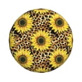 thumbnail image 2 of XMXY Sunflowers Leopard Background Spare Tire Cover, Universal Waterproof Cover for Jeep RV Tire Wheel Protection, 16 inch, 2 of 8