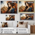 thumbnail image 4 of Designart "Cultural Woman Portrait Coral and Blue Mexico" Mexico Floater Framed Canvas Print, 4 of 7