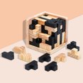 thumbnail image 1 of Rompecabezas de cubo 3D Wdftyju creativo de madera clásico 54 piezas, 1 of 8
