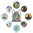 thumbnail image 6 of Daiia Starfish And Algae Pattern Drawstring Backpack, Gym Bag, Lightweight Backpack, Water-Resistant Bag Travel Sports Backpack, Fitness Bag, Yoga Bag-Small, 6 of 6