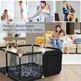 thumbnail image 2 of Baby Playpen, Outdoor Play Yard, Portable Play Yard 4-Panel- Baby Foldable Safety Playpen for Infant Toddler, Black, 2 of 7