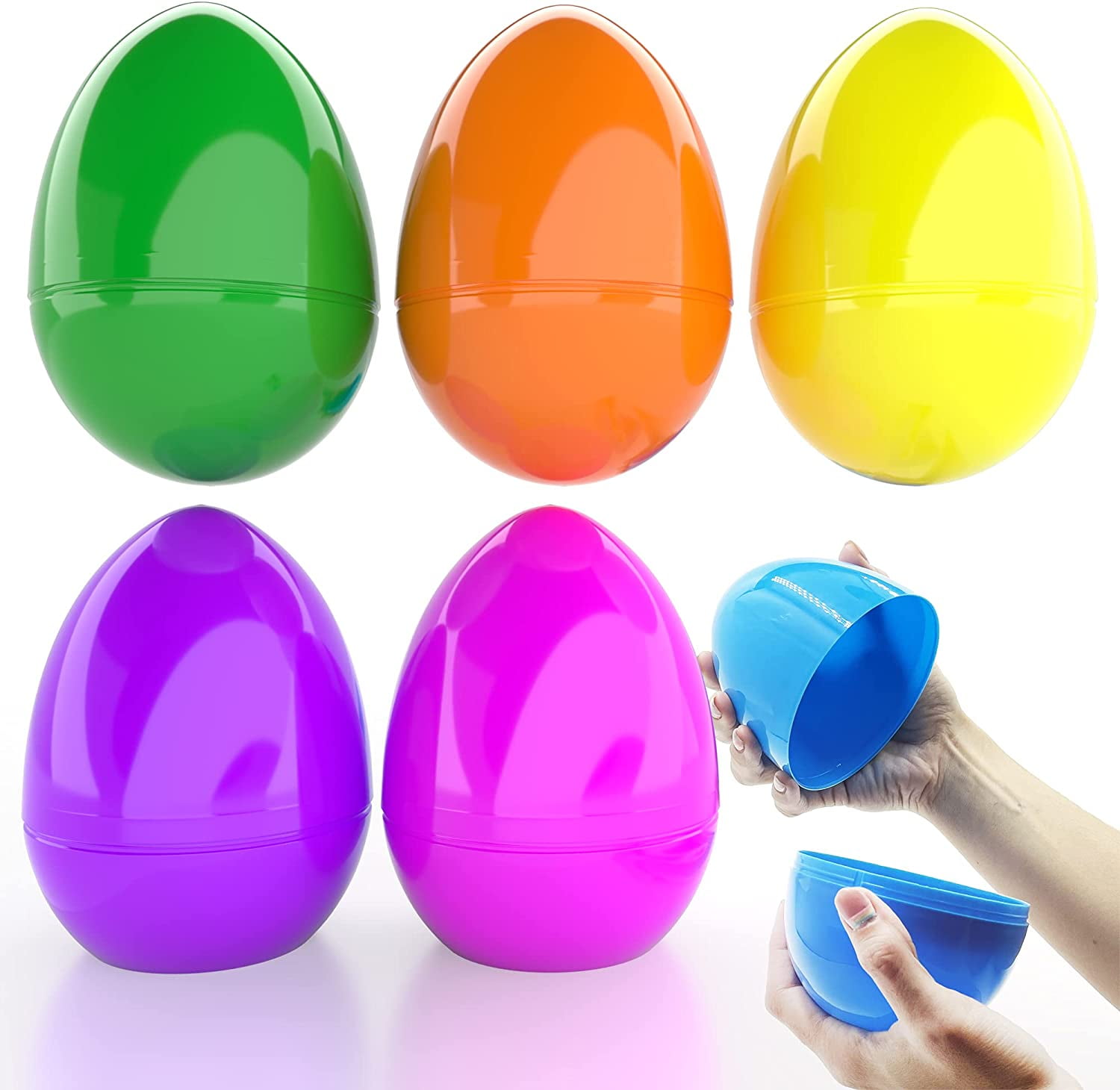 20/Plastic Easter Eggs Bright Egg Hunt DIY Decoration Toy New Year Kids Gifts 