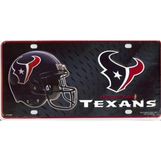 Plaque d'Immatriculation en Métal des Texans de Houston