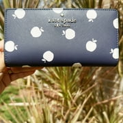 Kate Spade New York Women's Staci Orchard Toss Print Large Slim Bifold Wallet (Blazer Blue)