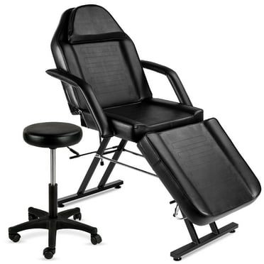Best Choice Products 71in 3-Section Massage Bed, Spa & Salon Facial, Tattoo Chair w/ Hydraulic Stool - Black