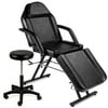 Best Choice Products 71in 3-Section Massage Bed, Spa & Salon Facial, Tattoo Chair w/ Hydraulic Stool - Black