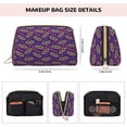 thumbnail image 5 of Naloa Carnival Masks and Beads Leather Makeup Bag for Purse Travel, Portable Small Cosmetic Organizer for Women and Girls, Make up Bag with Zipper, 5 of 8