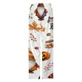 thumbnail image 4 of Fall Thanksgiving Pumpkin Pajama Pants Breathable with Pockets Pajamas For Lady Vintage Sleeping Pants Bedroom Homewear, 4 of 6