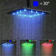 thumbnail image 3 of Matte Black 12'' Bathroom Shower System with LED Hand Shower Tub Faucet Brass Stainless Steel, 3 of 8
