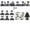 T001-1Set, variant on Ghost Special Forces Interlocking Block Building Modern Camouflage Soldier Sets, 4.5cm