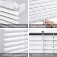 thumbnail image 2 of LazBlinds No Tools-No Drill 1" Aluminum Mini Blinds, Cordless Blinds for Windows, Light Filtering Horizontal Blinds and Shades for Window Size 19'' W x 36'' H, White, 2 of 6