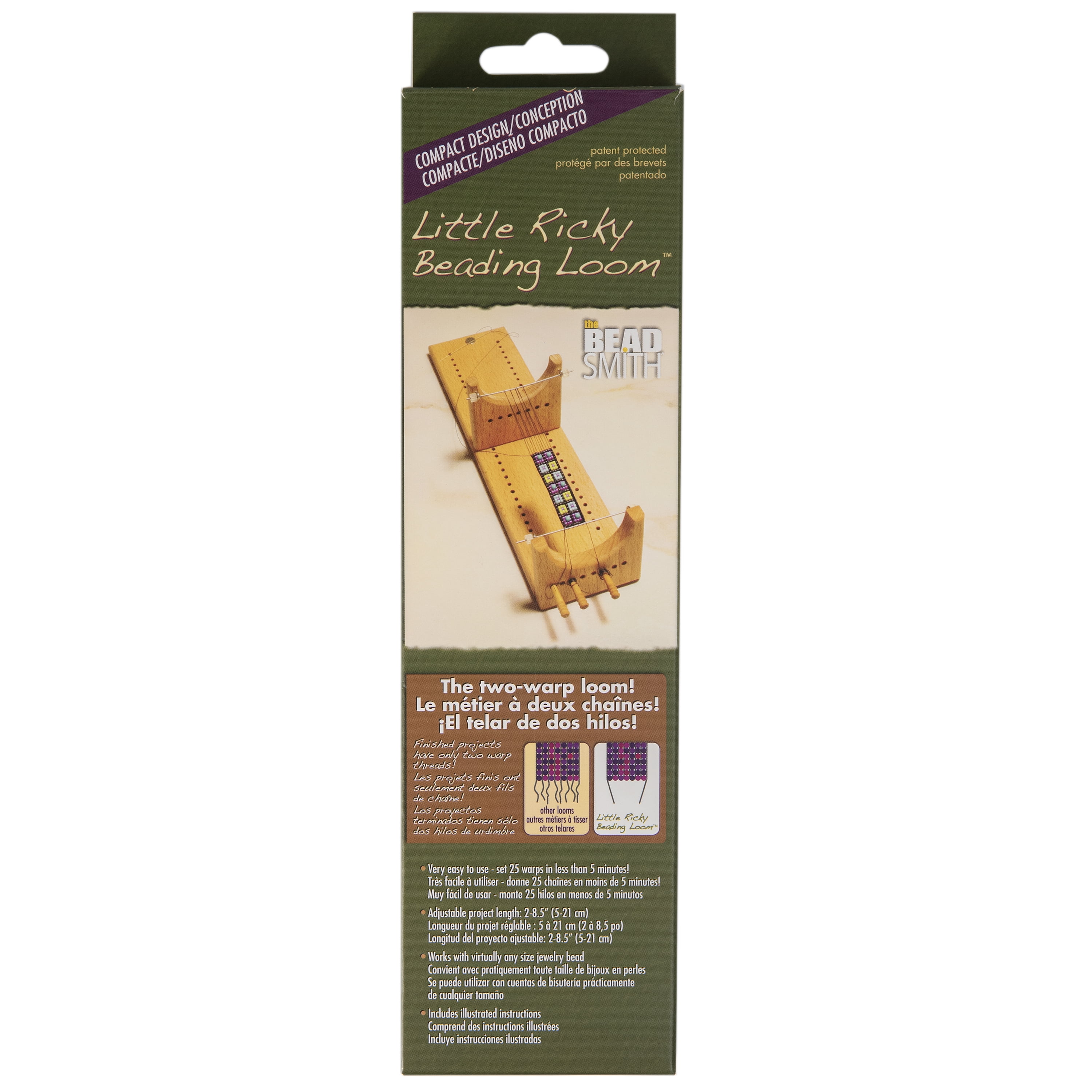 The Beadsmith Little Ricky Beading Loom Kit, Compact Two-Warp Design for Necklaces and Bracelets