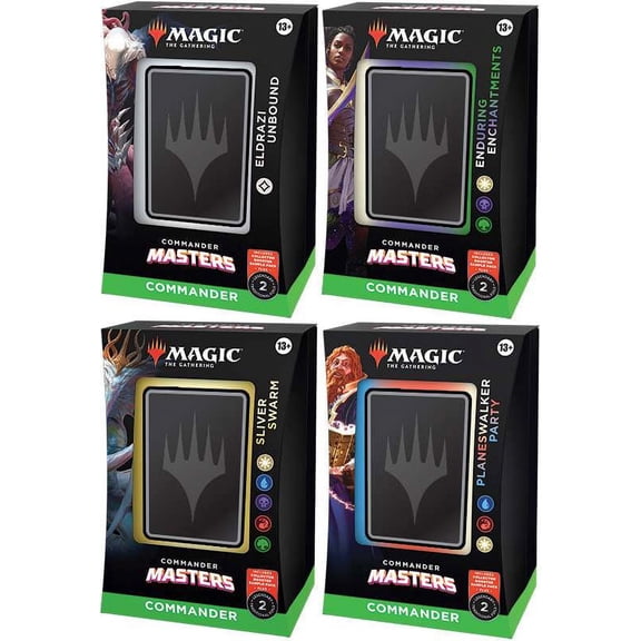 Collectible MtG Trading Card Game Commander Masters Set of 4 Commander Decks