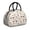 Mushroom and Flower, variant on Mushroom and Flower White Pattern Insulated Lunch Bag,Leakproof Large Capacity Lunch Box for Work,Picnic or Travel,11.4 X 6.7 X 8.3 Inches