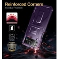 thumbnail image 4 of Dexnor Shockproof Case for Samsung Galaxy Z Flip 4 5G,Rugged Bumper Protective Case with Foldable Kickstand, Holster Cover with 360°Rotatable Belt Clip,Purple, 4 of 7