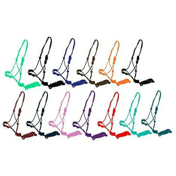 Training Cowboy Knot Halter w/ Removable Lead (Black)