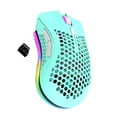 thumbnail image 1 of Gaming Mouse Wireless Hollow Game Mouse Rechargeable Game Adjustable Rechargeable Computer Accessory with RGB Light, Cyan, 1 of 6
