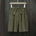 thumbnail image 4 of QATAINLAV Bermuda Shorts for Women Bowknot Tie Drawstring High Waisted Lounge Shorts 2025 Summer Knee Length Wide Leg Shorts with Pockets Army Green XXL Ofertas de Hoy en Liquidación, 4 of 9
