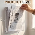 thumbnail image 3 of 2 Pcs Wall-Mounted Single Pocket Newspaper Holder Clear Acrylic Display Organizer Standard, 3 of 7