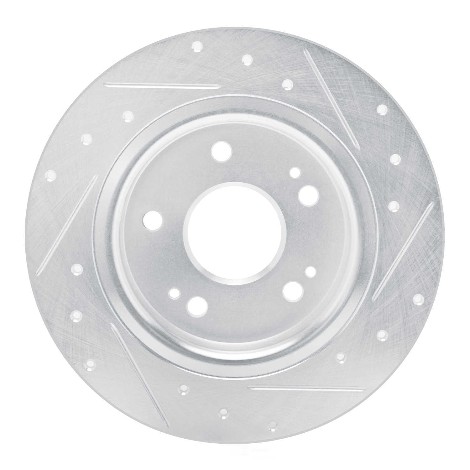 Dynamic Friction Company 631-59073L DFC Brake Rotor - Drilled And Slotted - Silver