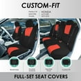 thumbnail image 2 of For Honda Accord 2023-2024 FH Group Neoprene Custom Fit Car Seat Covers - Sport SE, EX, EX-L, Touring, LX, Sport Hybrid - Red/Black Full Set, 2 of 7