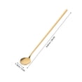 thumbnail image 2 of OFFIGAM Elegant Golden Long Handle Coffee Stirring Spoons Stainless Steel 6Pcs, 2 of 7