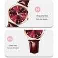 thumbnail image 5 of Leather Women Watches Ladies Dress Analog Quartz Date Classic Luminous Leather Strap 3ATM Waterproof Female Wrist Watch, 5 of 7