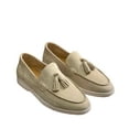 thumbnail image 3 of Willtoo Women's Suede Loafers with Tassels – Slip-On Dress Shoes for Casual– Fashionable & Comfortable Beige, 3 of 4