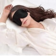 thumbnail image 4 of Luxury Mulberry Silk Sleep Mask Featherlight & Cloud Soft Eye Cover for Rest, Unisex Design (Black), 4 of 5