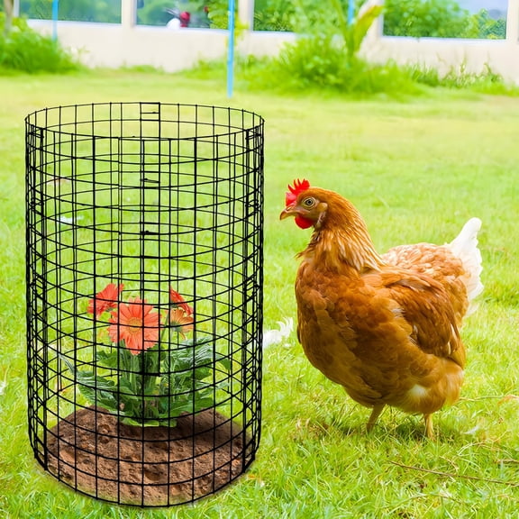 10 Packs Wire Plant Protector from Animals - 20" H X 12" D Metal Mesh Plant Cage Covers - Sturdy Garden Bunny Barricades Chicken Wire Cloche for Plants Shrubs Vegetables Flowers