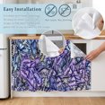 thumbnail image 5 of Purple Blue Teal Butterfly Cabinet Curtain 35"Wx35"L, Dustproof Under Sink Skirt with Self Adhesive Tape, Modern Abstract Art Cabinet Curtain Cover for Kitchen Sink, Bathroom Vanity, Laundry Room, 5 of 9
