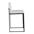thumbnail image 5 of Fuji High Back Counter Stools for Kitchen Counter, Counter Height Chairs, Bar Stools Set of 3 with Backs, Counter Stools Set of 3 Black, Bar Stools Set of 3 Counter Height (White Velvet), 5 of 6