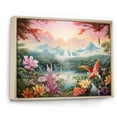 thumbnail image 2 of Designart "Lakefront Allure Birds Of Paradise" Birds Of Paradise Floater Framed Wall Decor, 2 of 5
