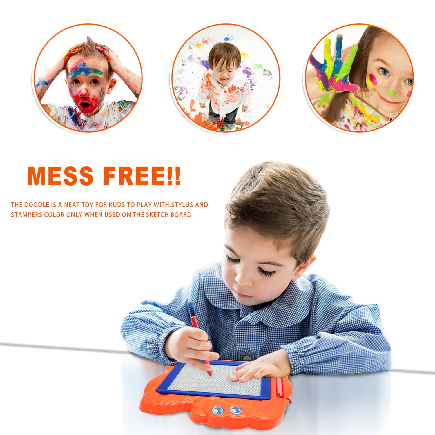 Mini Magnetic Drawing Board For Kids - 3.34 Inch Travel Sketch Pad Party Favors