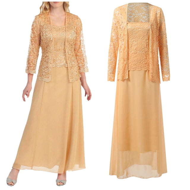 Plus Size Dresses Plus Size Hollow Out Lace Patchwork Solid Loose Hem Long Sundress Yellow S