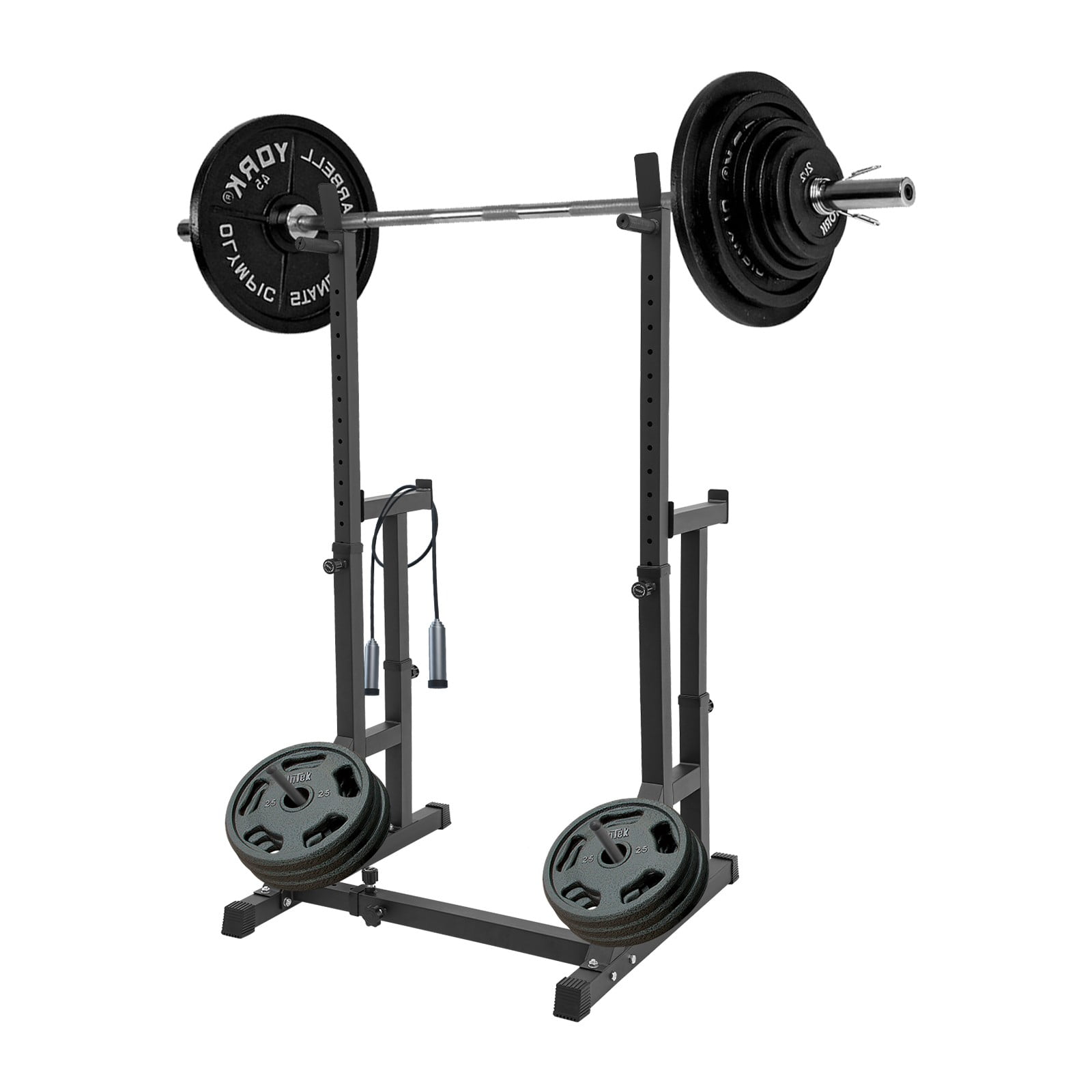 ToppiJoy Adjustable Squat Rack for Home Gym, Multi-Function Barbell Rack for Weightlifting, Squats, Bench Press Portable Squat and Bench Rack, Load 550lbs