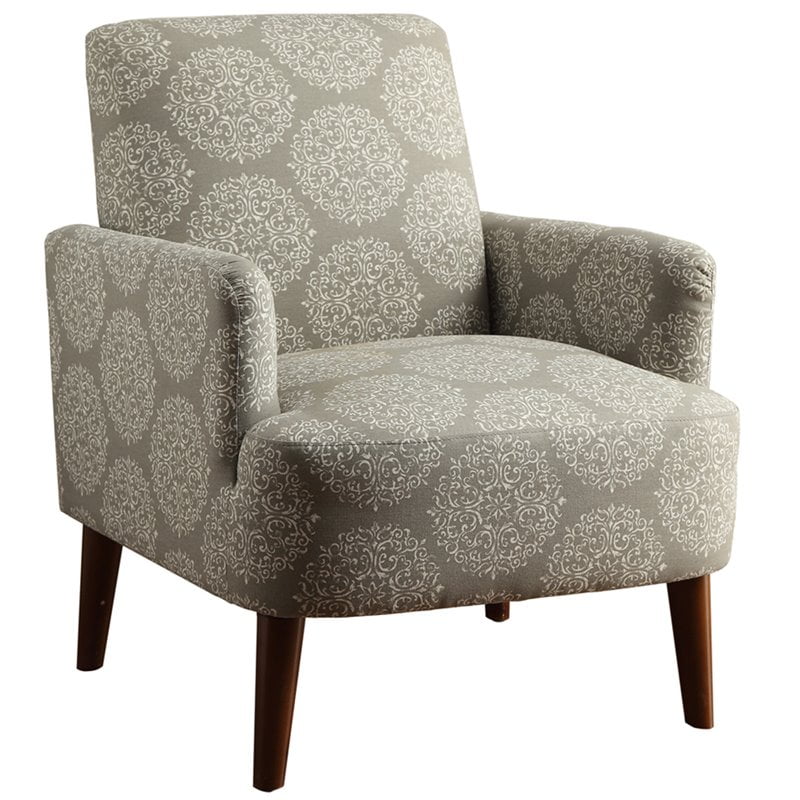 Furniture of America Lilac Transitional Wood Accent Chair in Gray