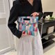 thumbnail image 5 of Bolso de mano de noche de cuero PU para mujer bolso pequeño bolso de mano para mujer azul, 5 of 8