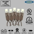 thumbnail image 4 of Novelty Lights Warm White 100 LED Christmas Mini Light Set (Brown Wire, 34 Feet), 4 of 8